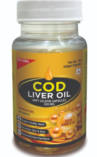 NICHOLAS COD LIVER CAPSULES. QTY-100