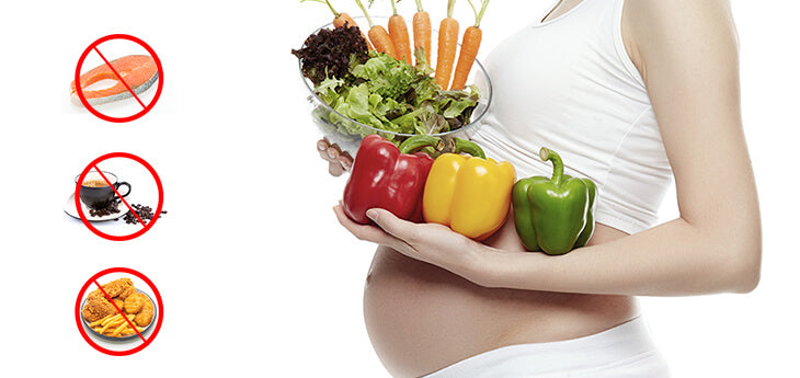 Image showing a variety of healthy fats for pregnancy, including avocado, nuts, seeds, olive oil.