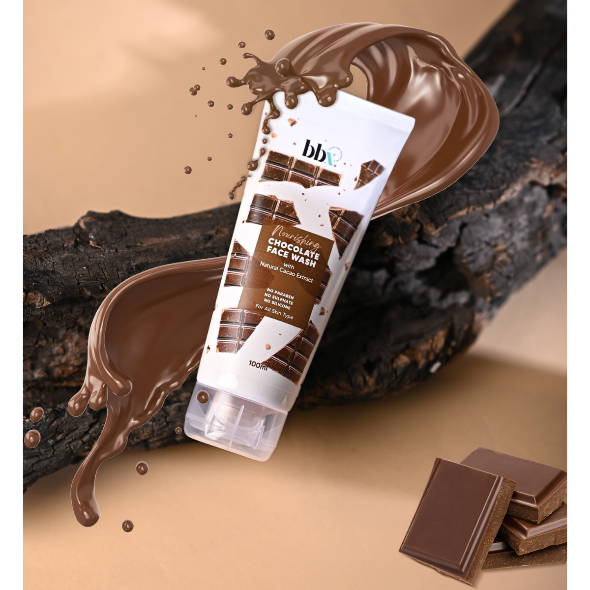 BBX Skincare Chocolate Extract Face Wash for Tan Removal, Deep Skin Cleansing