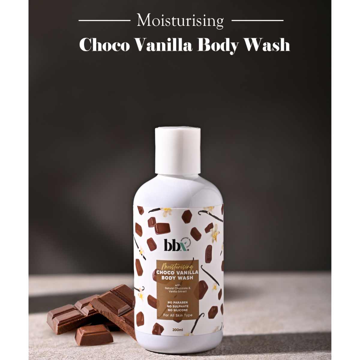 BBX Skincare Chocolate & Vanilla Extract Bodywash for Soft Skin & Supple Skin