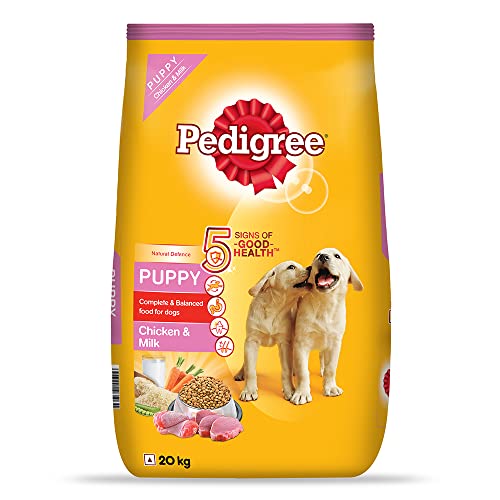 Pedigree Puppy Dry Dog Food - Chicken & Milk Flavor, 20kg Packaging