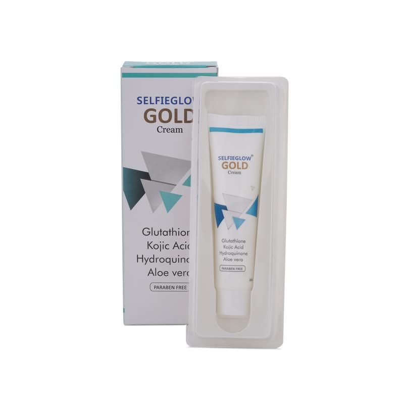 Selfie Glow Gold Cream Glutathione Kojic Hydroquinone  Aloe vera- 20Gm  [Product Information & Review]