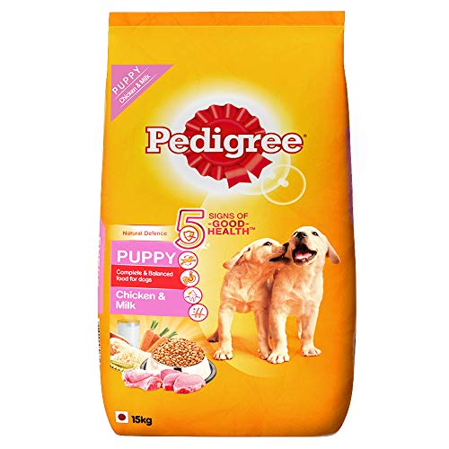Pedigree Puppy Dry Dog Food with Chicken & Milk Flavor - 15kg Packaging
