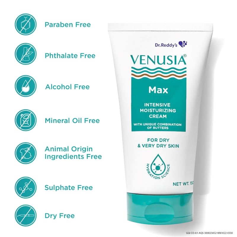 Venusia Max Intensive Moisturizing Cream For Dry Skin To Very Dry Skin-150gm