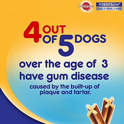 Pedigree Dentastix Oral Care Dog Treats for Large Adult Breeds (25kg+), 1.08kg Monthly Pack - 28 Sticks
