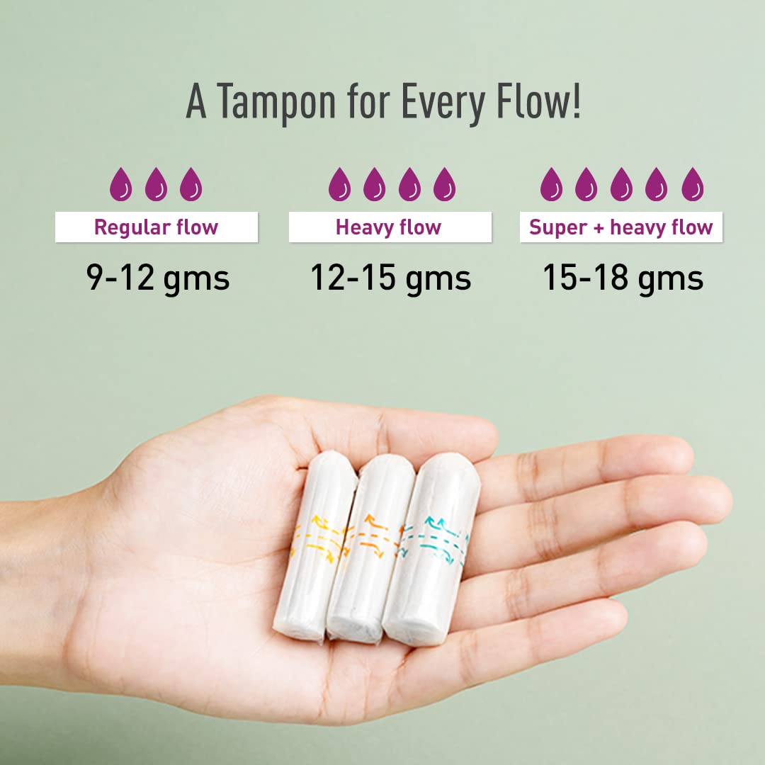 SIRONA Periods Made Easy Non Applicator Tampons for Regular Flow (1 Box of 20 tampons )