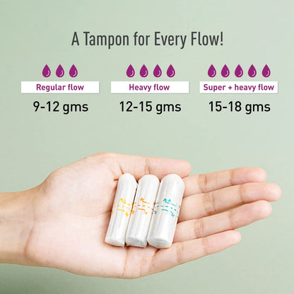 SIRONA Periods Made Easy Non Applicator Tampons for Regular Flow (1 Box of 20 tampons )