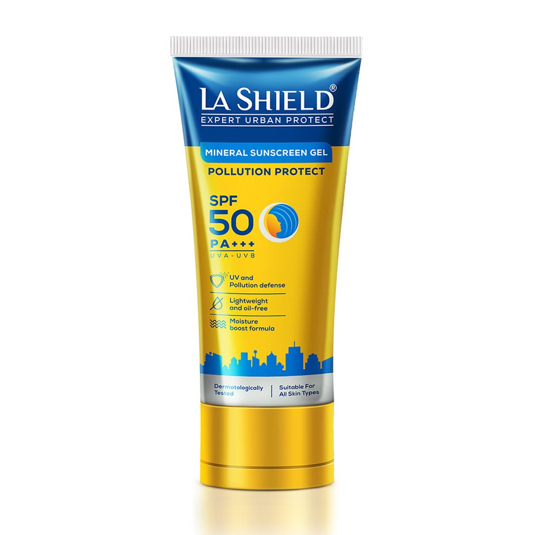 La Shield Pollution Protect Mineral Sunscreen Gel Spf 50 - 50 gram