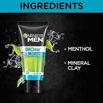 Garnier Men Oil Clear Clay D-Tox Deep Cleansing Icy Face Wash 100g: Ultimate Oil Control Solution