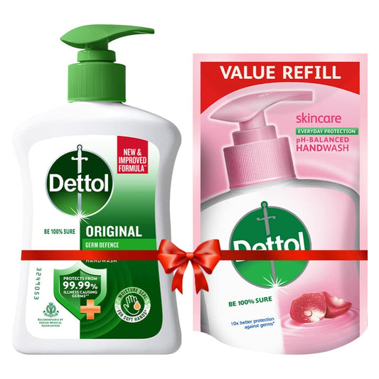 Dettol Liquid Handwash (Original) - 200 ml with Free Liquid Handwash - 175 ml - Caresupp.in