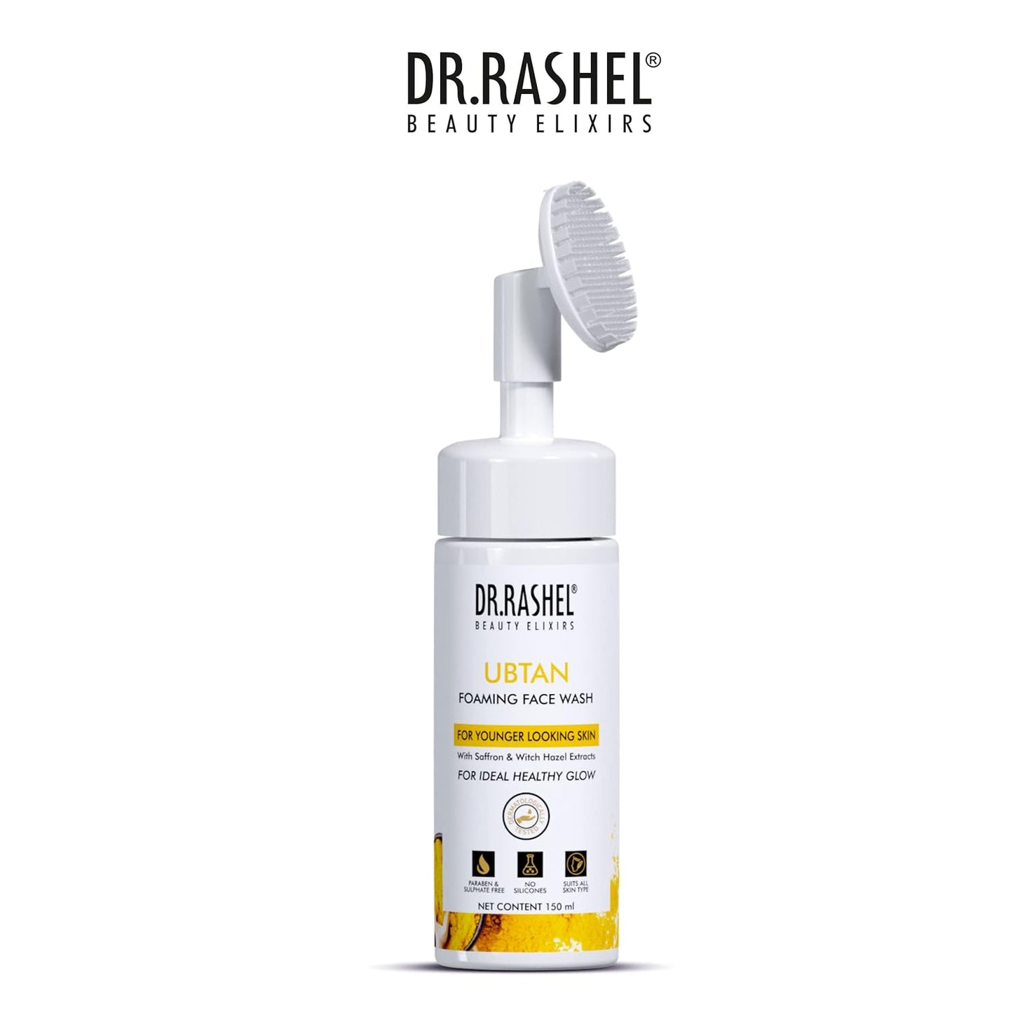 Dr.Rashel Ubtan Foaming Face Wash For Younger Looking Skin With Saffron & Hazel Extracts For Ideal Healthy Glow -150ml