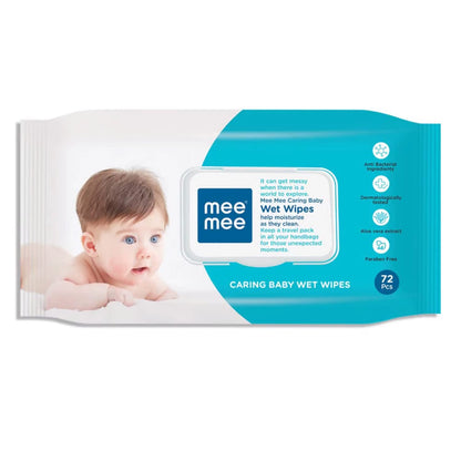 Mee Mee Baby Gentle Wet Wipes with Aloe Vera extracts - (72 Wipes)