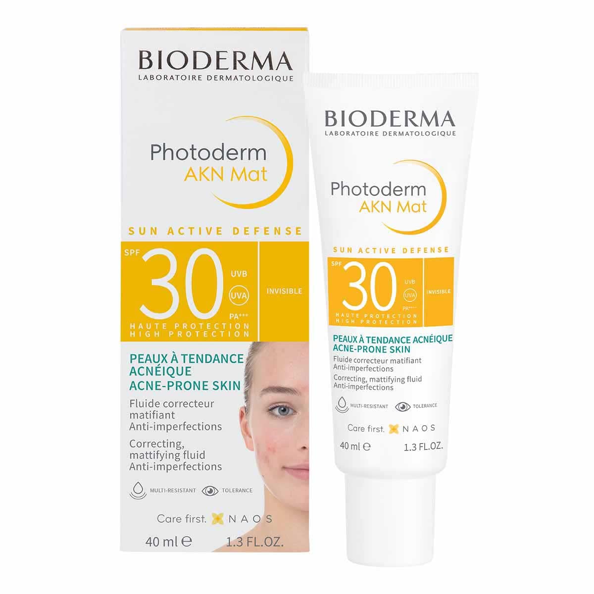 Bioderma Photoderm AKN Mat Fluid Sunscreen Cream SPF 30 Matifying - Anti-Blemish - Combination Acne-Prone Skin - 40ml [Product Information & Review]