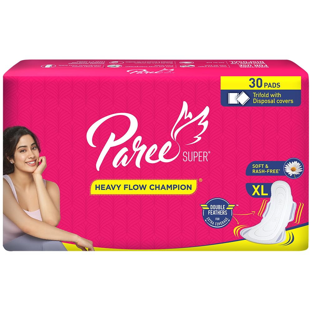 Paree Super Soft Sanitary Pads for Women With Double Feathers (Size - XL)