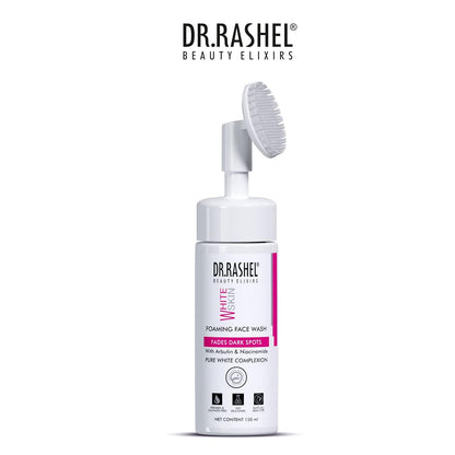 Dr.Rashel White Skin Foaming Face Wash For Fades Dark Spots With With Arbutin & Niacinamide For Pure White Complexion -150ml