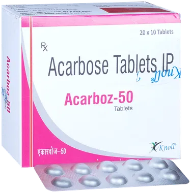 Medicine Name - Ac 50Mg TabletIt contains - Acarbose (50Mg) Its packaging is -10 Tablet in a strip
