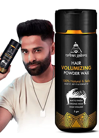 UrbanGabru Hair Volumizing Powder Wax strong hold Matte Finish & 100% natural  styling powder - 5gm