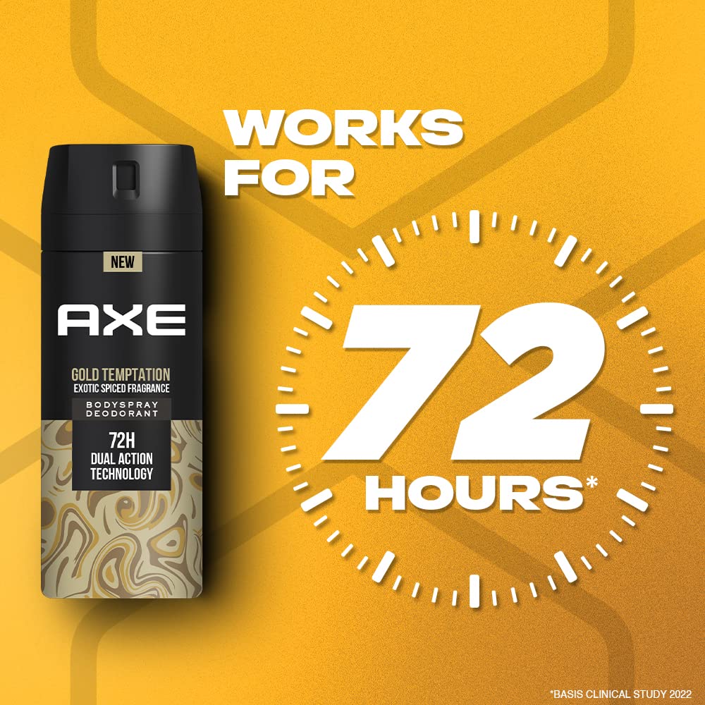 Axe Gold Temptation Long Lasting Deodorant Bodyspray For Men 150 ml  [Product Information & Review]