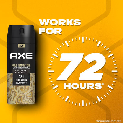 Axe Gold Temptation Long Lasting Deodorant Bodyspray For Men 150 ml  [Product Information & Review]