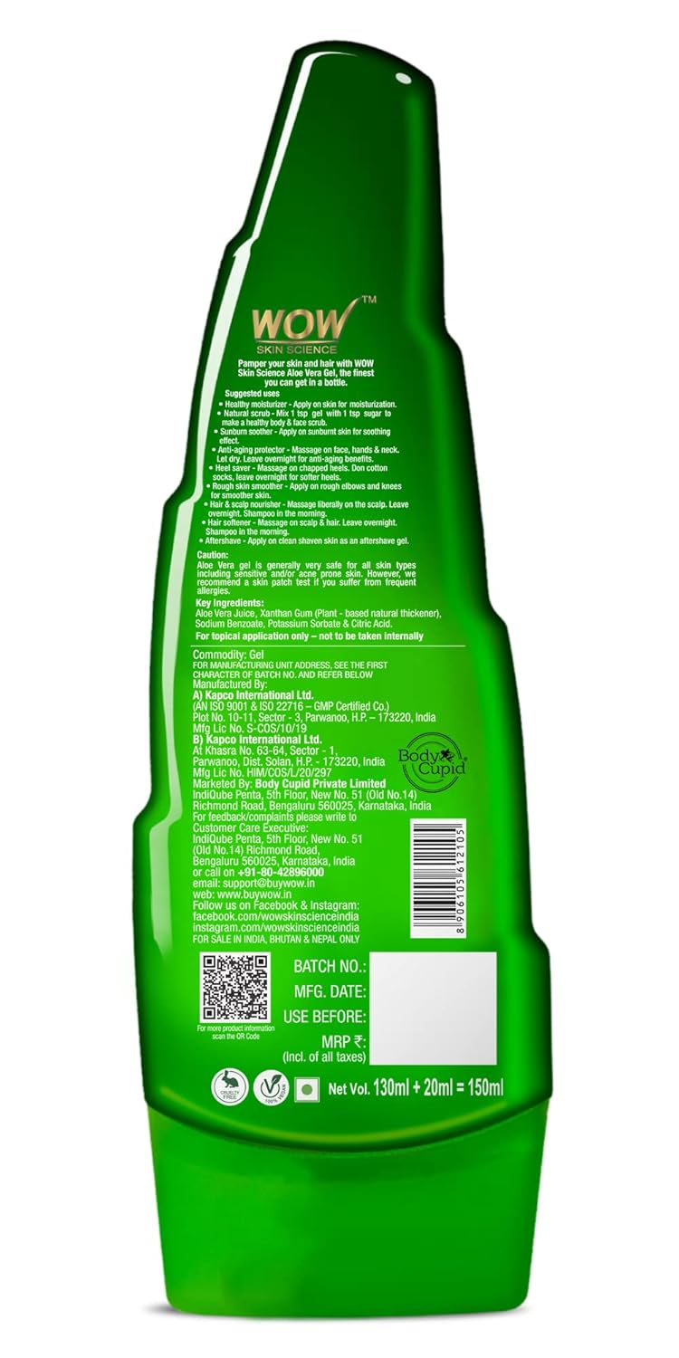 WOW Skin Science Aloe Vera Gel - 150ml