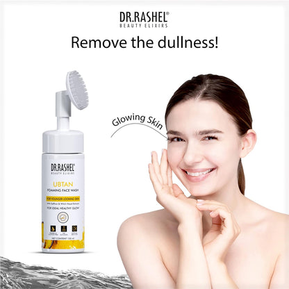 Dr.Rashel Ubtan Foaming Face Wash For Younger Looking Skin With Saffron & Hazel Extracts For Ideal Healthy Glow -150ml