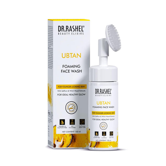 Dr.Rashel Ubtan Foaming Face Wash For Younger Looking Skin With Saffron & Hazel Extracts For Ideal Healthy Glow -150ml