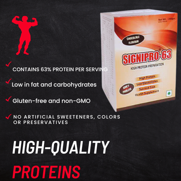 Signipro 63 Chocolate Flavour Powder 200gm – Caresupp.in