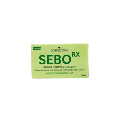 Sebo Rx Soap by Cosmoderm India - For Acne and Excess Oil on Skin (100gm each) - Pack of 2