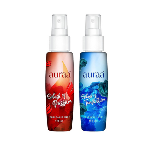 Auraa Fragrance  Splash of Temptation & Passion Mist - 100ml Each
