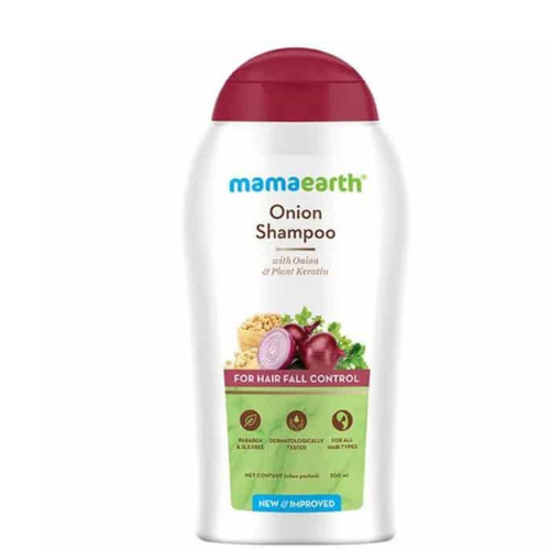 Mamaearth Onion Hair Fall Shampoo for Hair Growth & Hair Fall Control, with Onion Oil & Plant Keratin - 200ml