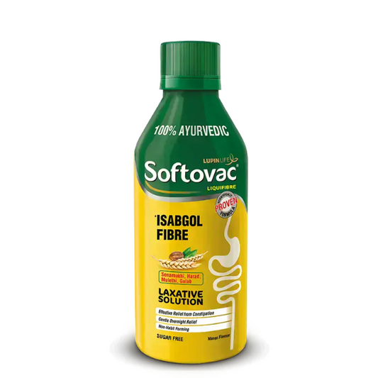 Softovac Liquifibre 100% Ayurvedic Laxative Solution Sugar Free-225ml