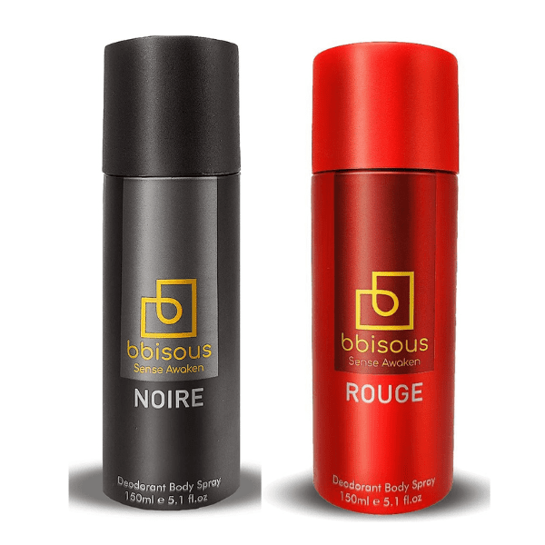 bbisous Noire Strong and bbisous Rouge Long-lasting Deodorant - 150ml each(Buy 1 Get 1 Free)