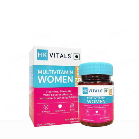 HK Vitals Multivitamin with Multimineral Tablet with Soya-Isoflavones, Lycopene & Ginseng Extract For Women -40 Tablets