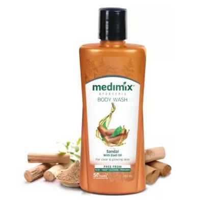 buy online Medimix Sandal Body Wash with Eladi Oil Glowing Skin - 300ml at the best price in  india 