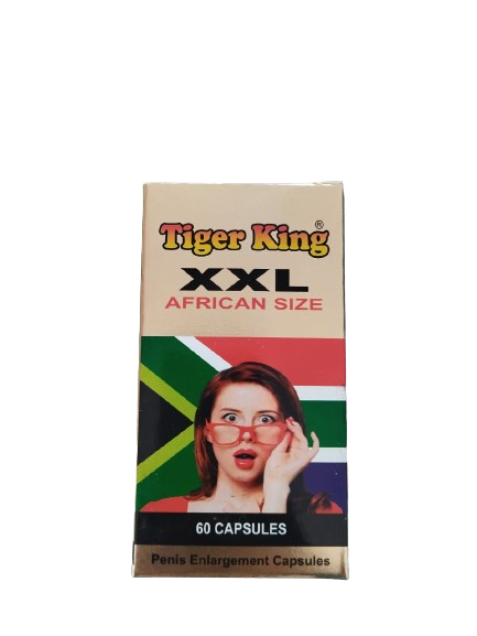 Tiger King XXL African Size Penis Enlargement Capsule For Men-60 capsules-Increase size and stamina-hello to a satisfying sex life