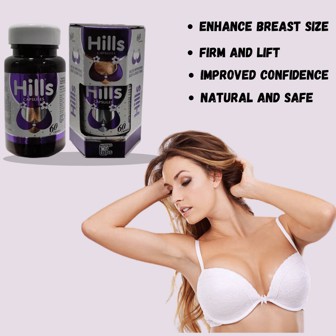 Austro Labs Hills Breast Improve Capsules - Natural Breast Enhancement - 60 Capsules