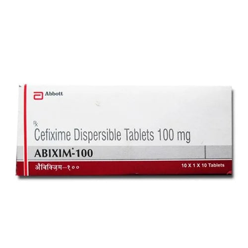 Medicine Name - Abixim 100Mg TabletIt contains - Cefixime (100Mg) Its packaging is -10 Tablet in a strip