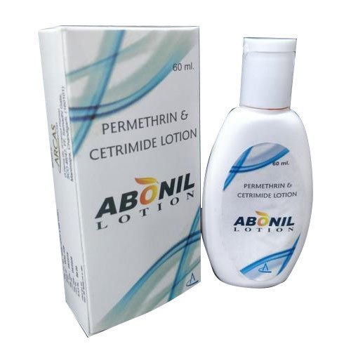 Medicine Name - Abonil Lotion- 60mlIt contains - Cetrimide (0.1% w/v) + Permethrin (5% w/v) Its packaging is -60ml Lotion in a bottle