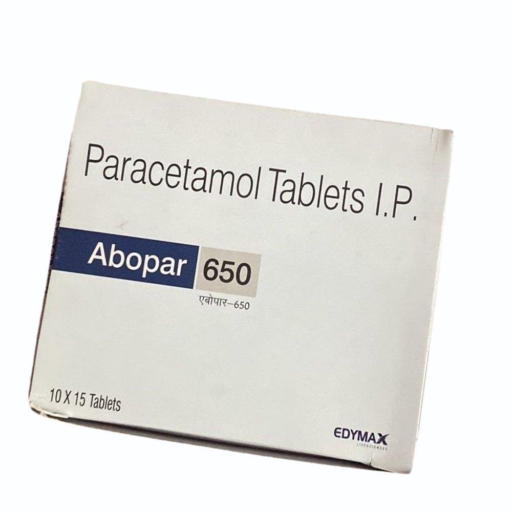 Medicine Name - Abopar 650mg Tablet- 10It contains - Paracetamol (650mg) Its packaging is -10 Tablet in a strip