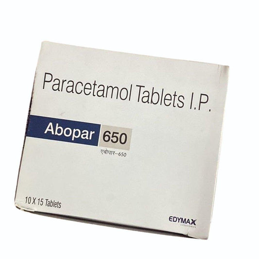 Medicine Name - Abopar 650mg Tablet- 10It contains - Paracetamol (650mg) Its packaging is -10 Tablet in a strip