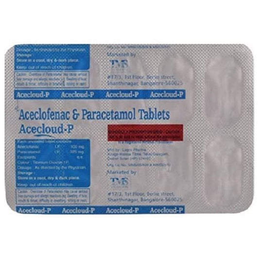 Medicine Name - Aceclodus P 100 Mg/500 Mg TabletIt contains - Aceclofenac (100Mg) + Paracetamol (500Mg) Its packaging is -10 Tablet in a strip