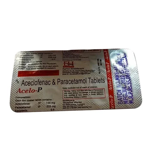 Acelo P 100 Mg/500 Mg Tablet