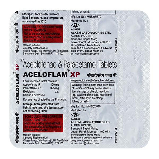 Aceloflam Xp 100 Mg/325 Mg Tablet- 15