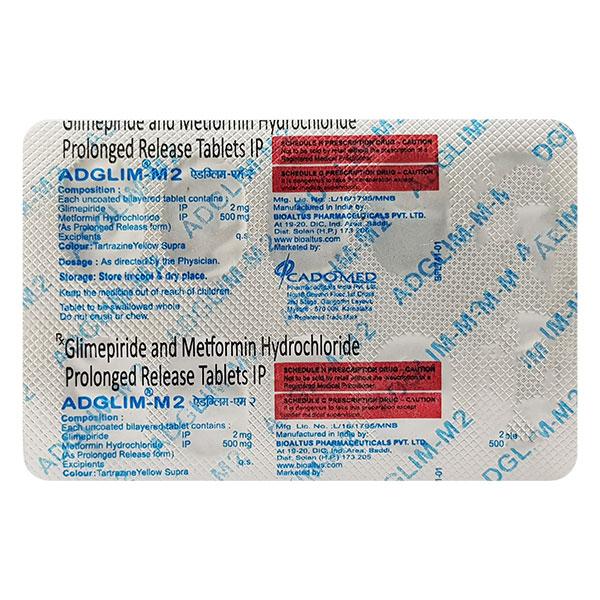 Adglim M 2Mg/500Mg Tablet Pr