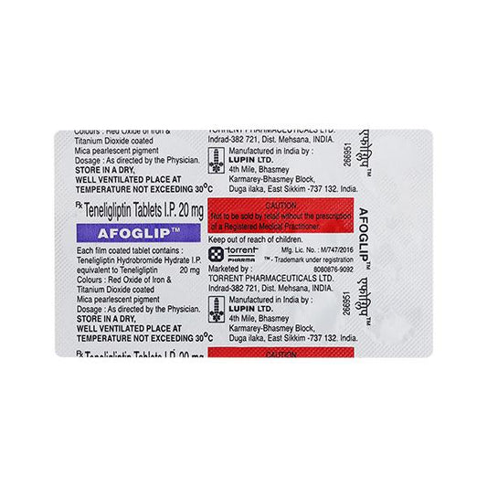 Afoglip 20 Mg Tablet 10