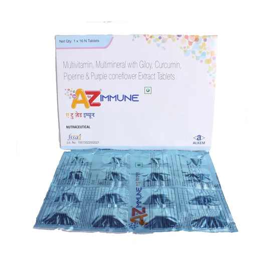 Medicine Name - A to Z Immune Tablet-16It contains - Giloy Stem Extract 500 Mg+ Curcumin 500 Mg+Echinacea 450_X000D_