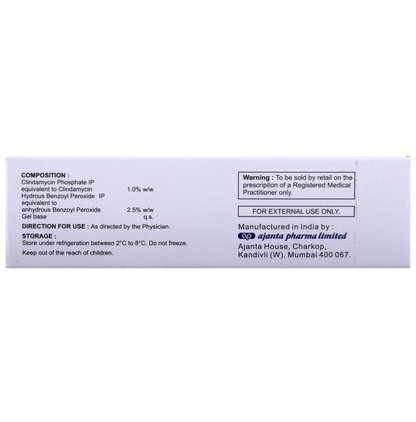 Peroclin 2.5% Gel by Ajanta - Benzoyl Peroxide for Acne Treatment - Caresupp.in
