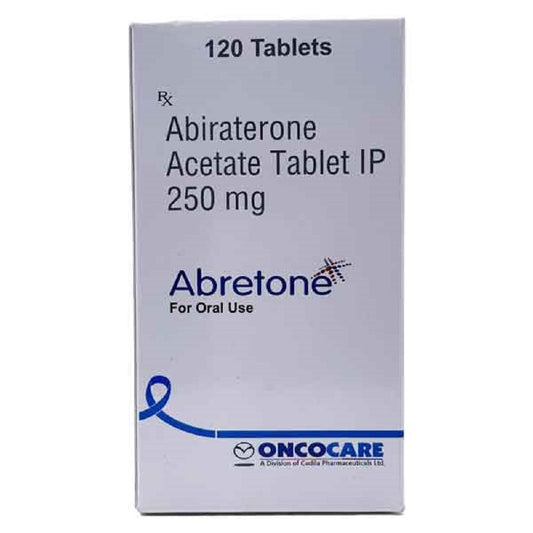 Medicine Name - Abretone Tablet- 120It contains - Abiraterone Acetate (250Mg) Its packaging is -120 Tablet in a bottle