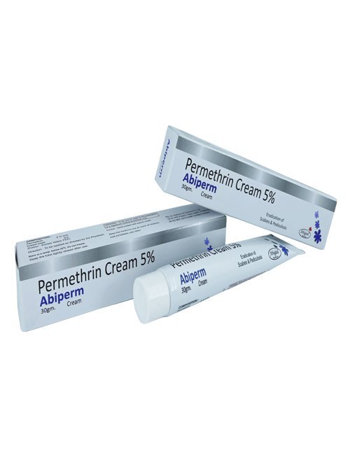 Medicine Name - Abiperm Cream- 30gmIt contains - Permethrin (5% w/w) Its packaging is -30gm Cream in a tube