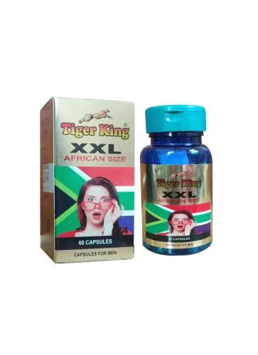 Tiger King XXL African Size Penis Enlargement Capsule For Men-60 capsules-Increase size and stamina-hello to a satisfying sex life